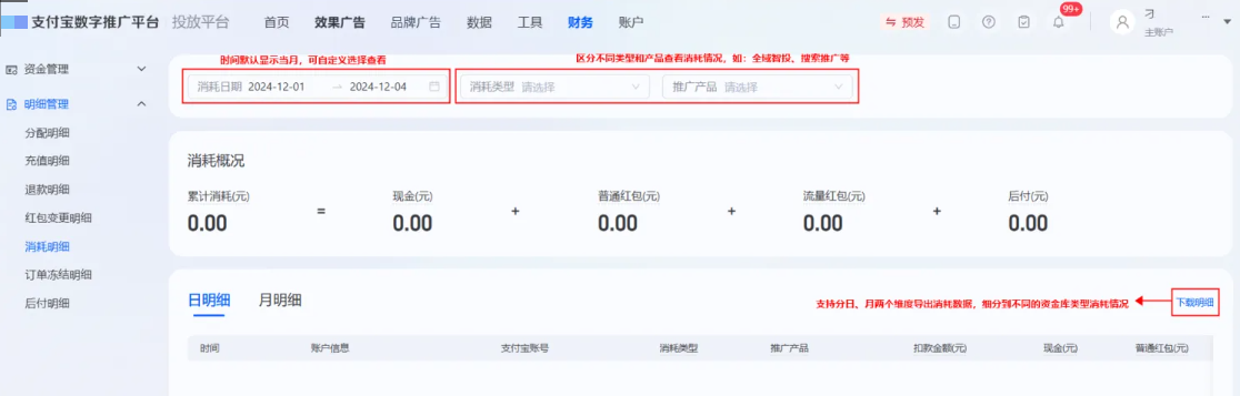 支付宝广告消耗明细 支付宝广告消耗明细