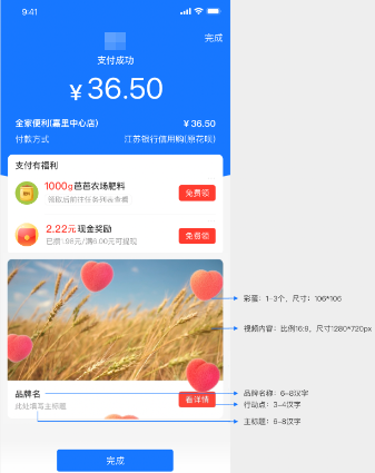 支付宝支付成功页广告-视频彩蛋样式 支付宝支付成功页广告-视频彩蛋样式