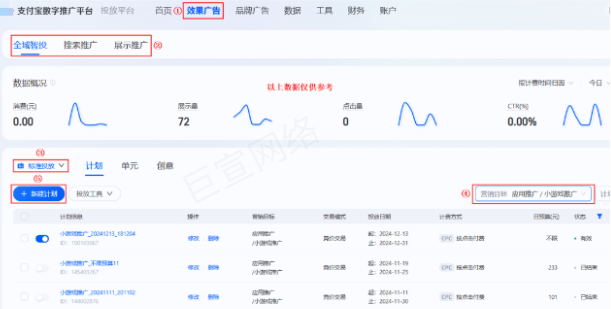 创建支付宝广告推广计划 创建支付宝广告推广计划