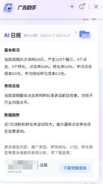 支付宝广告AI报告类型-日报